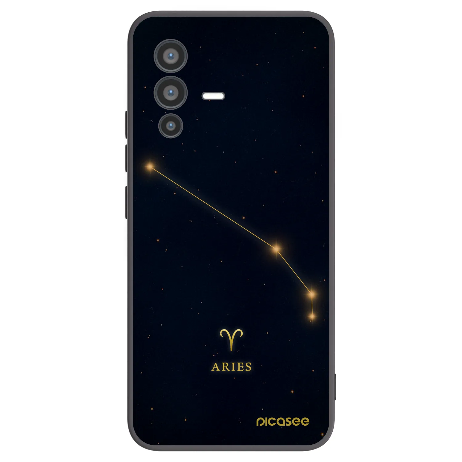 Picasee silikonski črni ovitek za Vivo V23 5G - ARIES