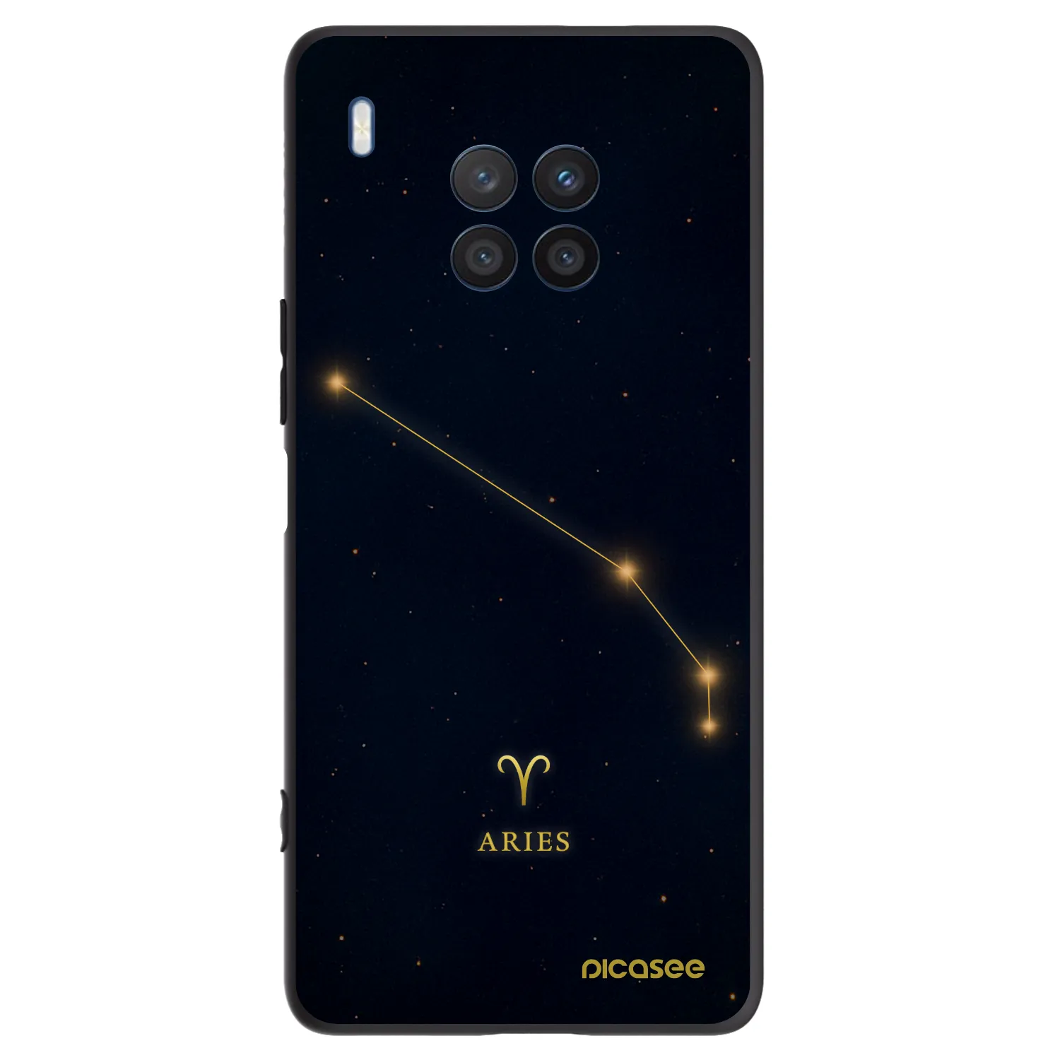 Picasee silikonski črni ovitek za Honor 50 Lite - ARIES