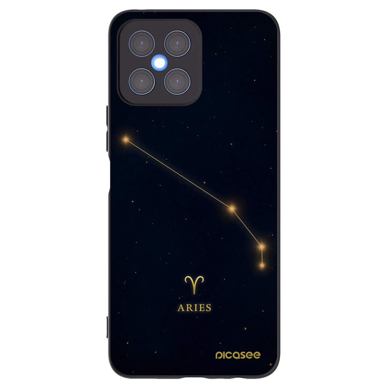 Picasee silikonski črni ovitek za Honor X8 4G - ARIES