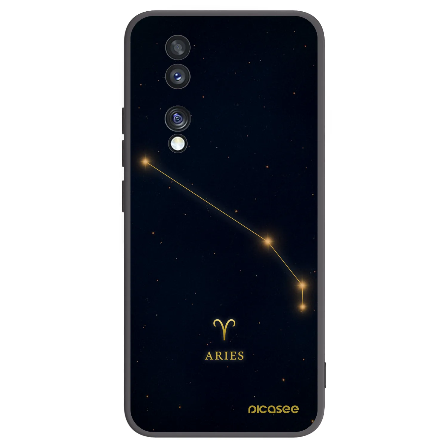 Picasee silikonski črni ovitek za Honor 70 - ARIES