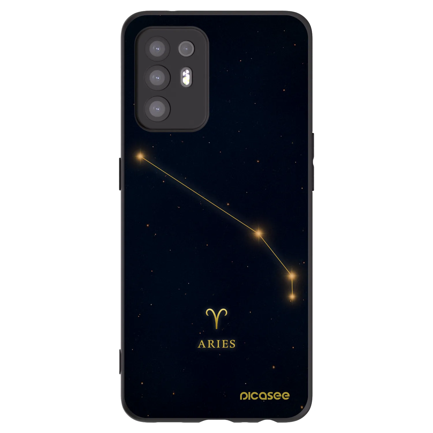 Picasee silikonski črni ovitek za OPPO A94 5G - ARIES