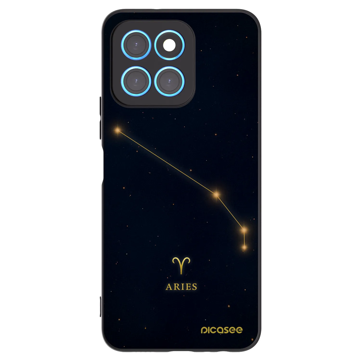 Picasee silikonski črni ovitek za Honor X8 5G - ARIES