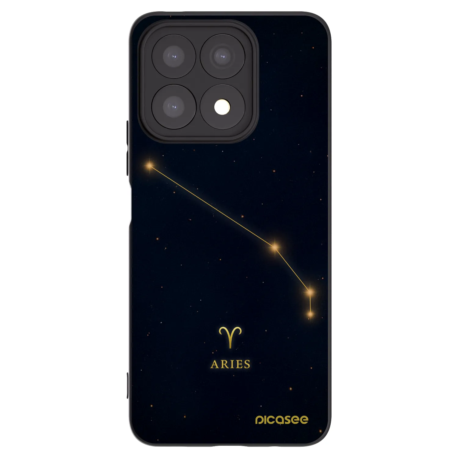 Picasee silikonski črni ovitek za Honor X8a - ARIES