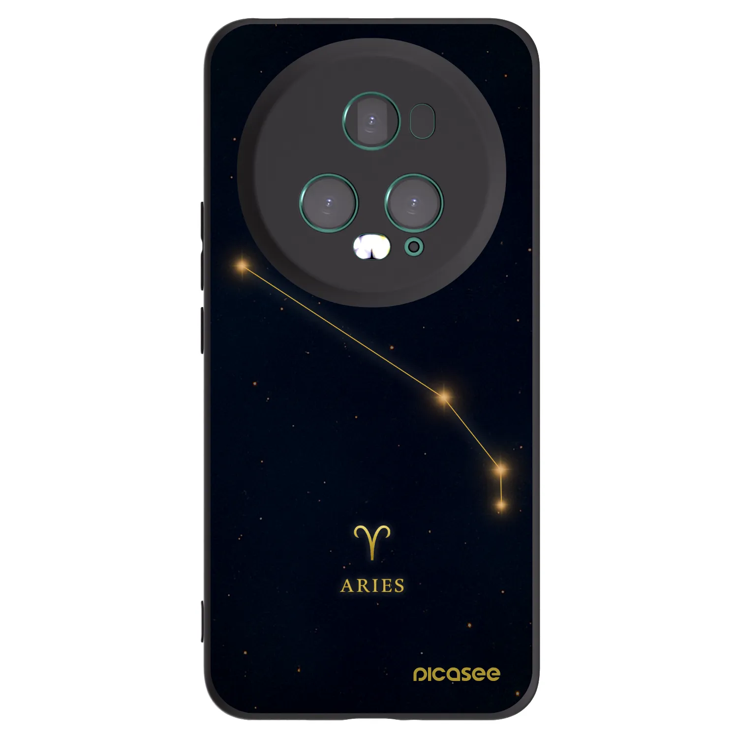 Picasee silikonski črni ovitek za Honor Magic5 Pro - ARIES