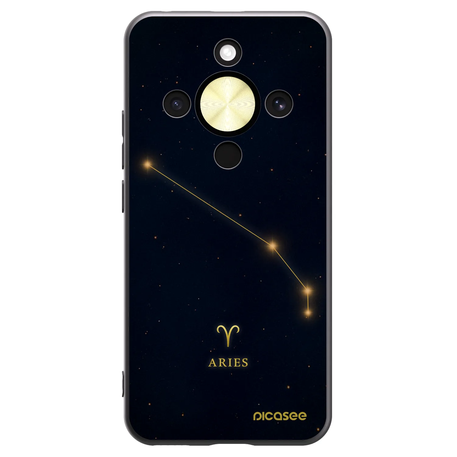 Picasee silikonski črni ovitek za Honor Magic8 Lite 5G - ARIES