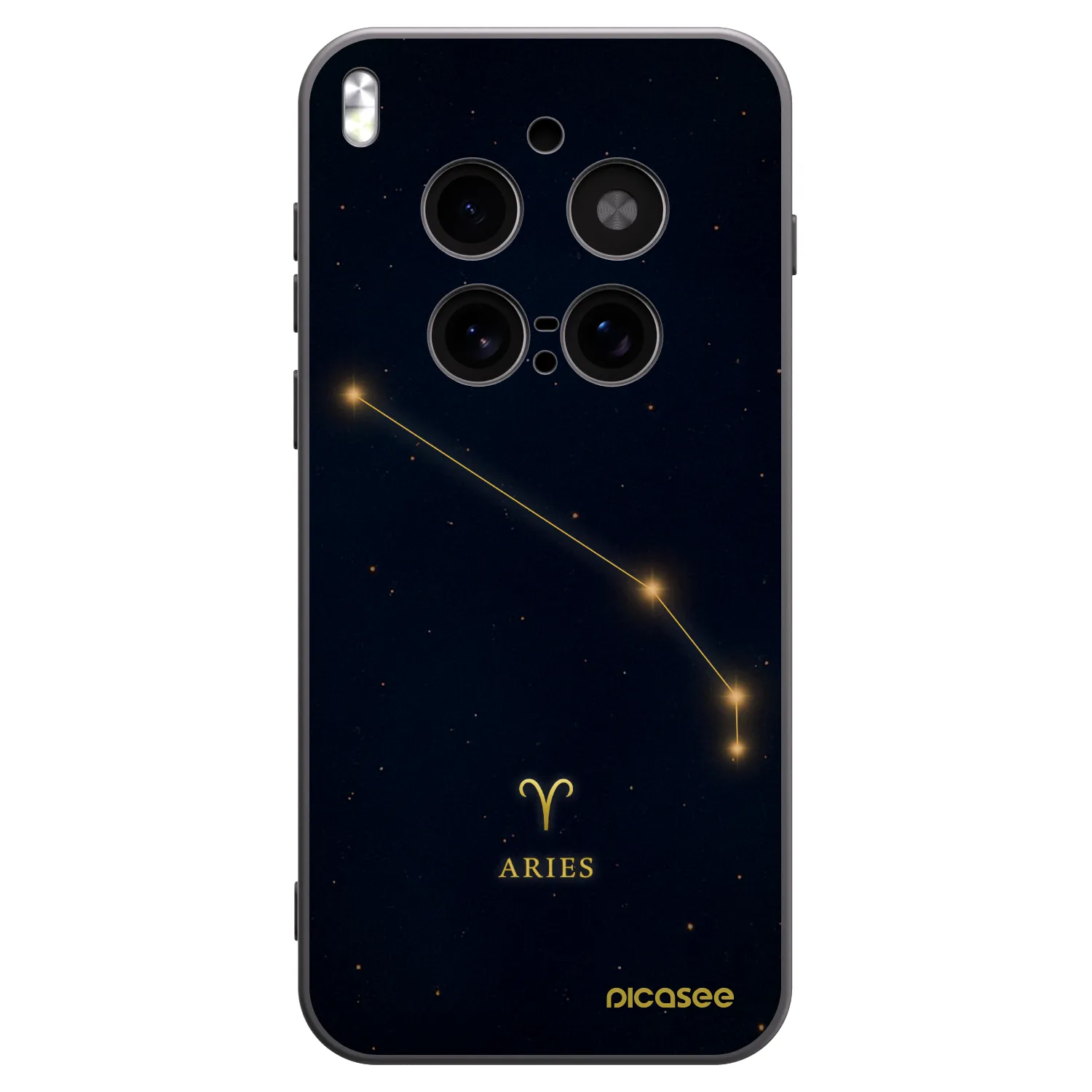 Picasee silikonski črni ovitek za Vivo X300 Pro - ARIES