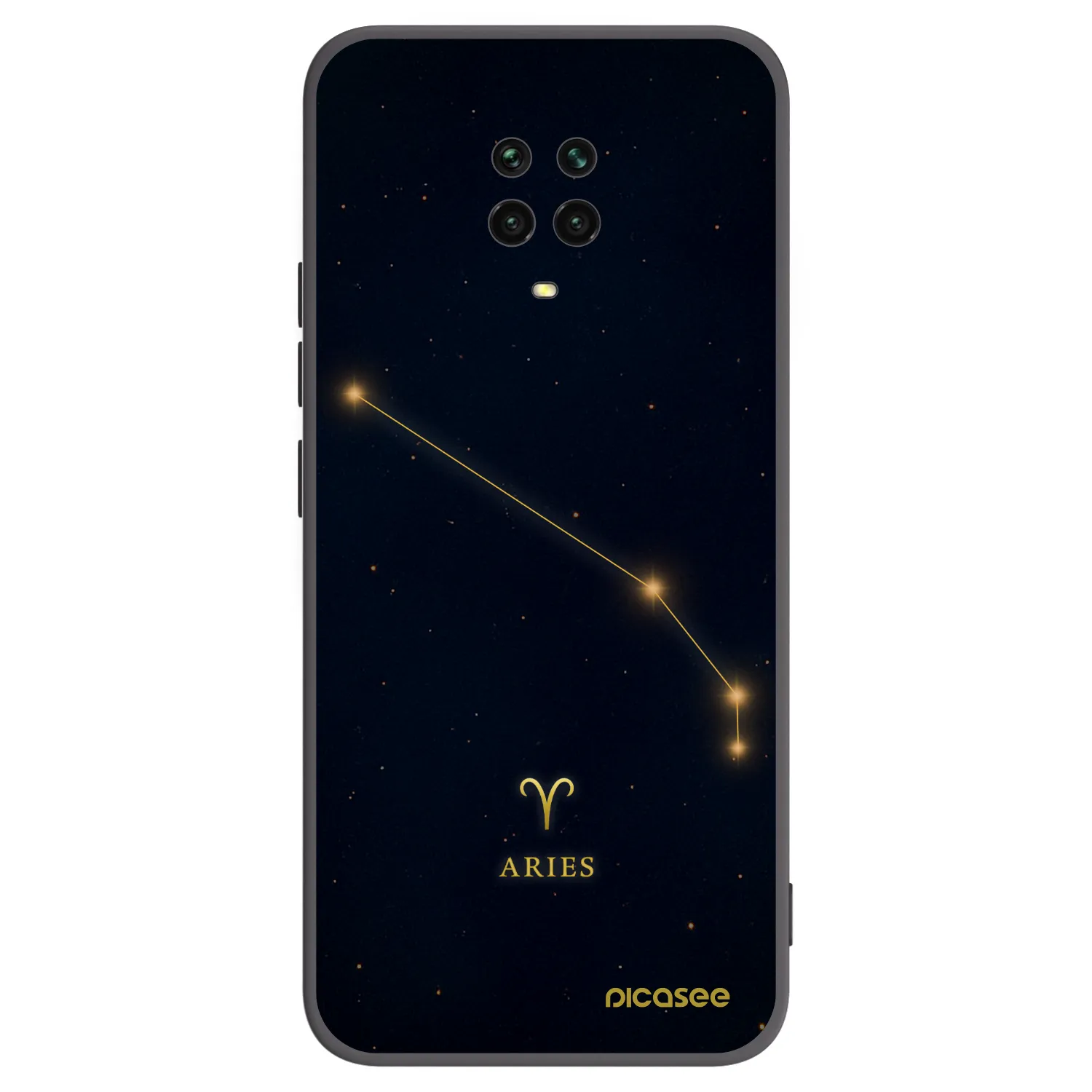 Picasee silikonski črni ovitek za Xiaomi Redmi Note 9 Pro - ARIES