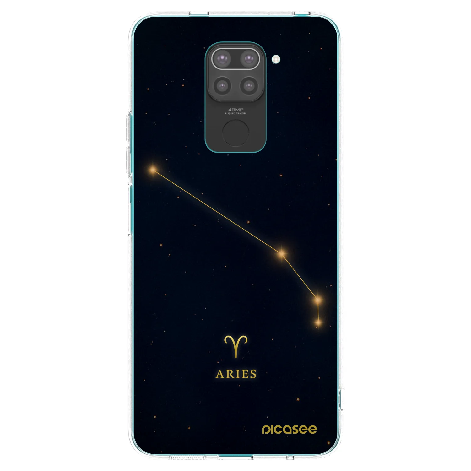 Picasee silikonski črni ovitek za Xiaomi Redmi Note 9 - ARIES