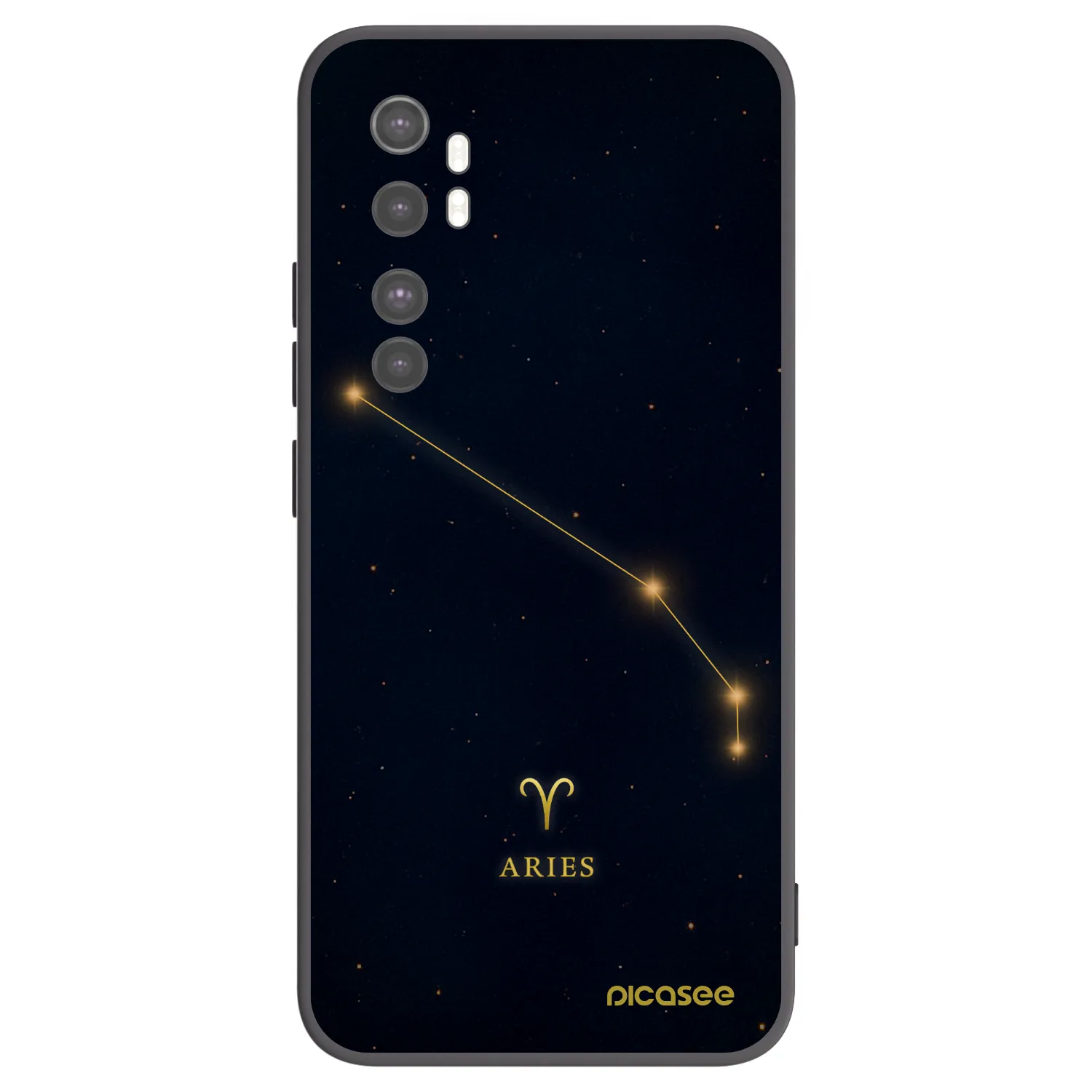 Picasee silikonski črni ovitek za Xiaomi Mi Note 10 Lite - ARIES