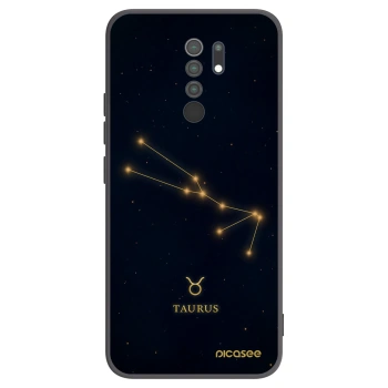 Picasee silikonski črni ovitek za Xiaomi Redmi 9 - TAURUS