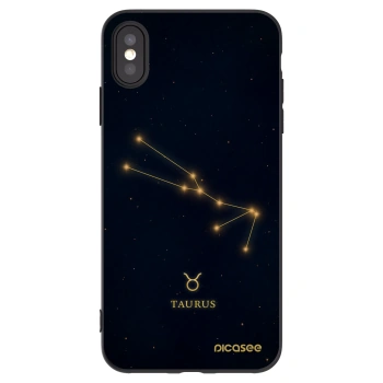 Picasee silikonski črni ovitek za Apple iPhone XS Max - TAURUS