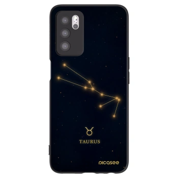 Picasee silikonski črni ovitek za OPPO A16s - TAURUS