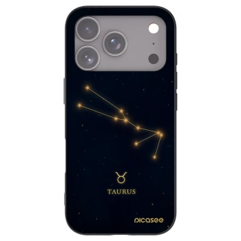 Picasee silikonski črni ovitek za Apple iPhone 17 Pro - TAURUS