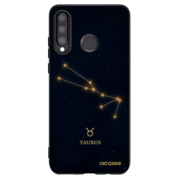 Picasee silikonski črni ovitek za Huawei P30 Lite - TAURUS