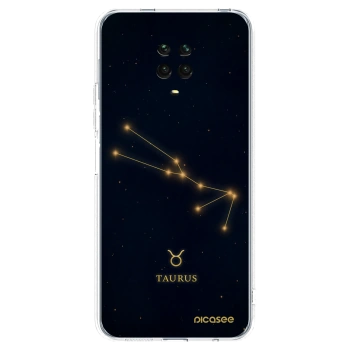 Picasee silikonski prozorni ovitek za Xiaomi Redmi Note 9 Pro - TAURUS