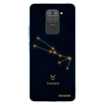 Picasee silikonski črni ovitek za Xiaomi Redmi Note 9 - TAURUS