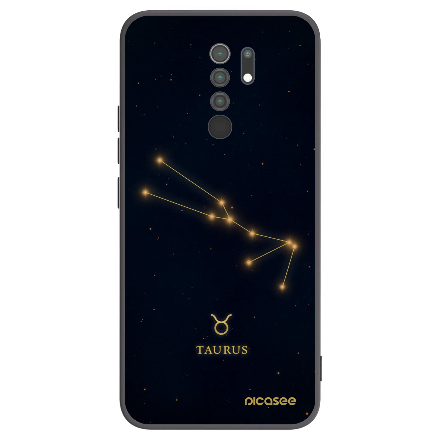 Picasee silikonski črni ovitek za Xiaomi Redmi 9 - TAURUS