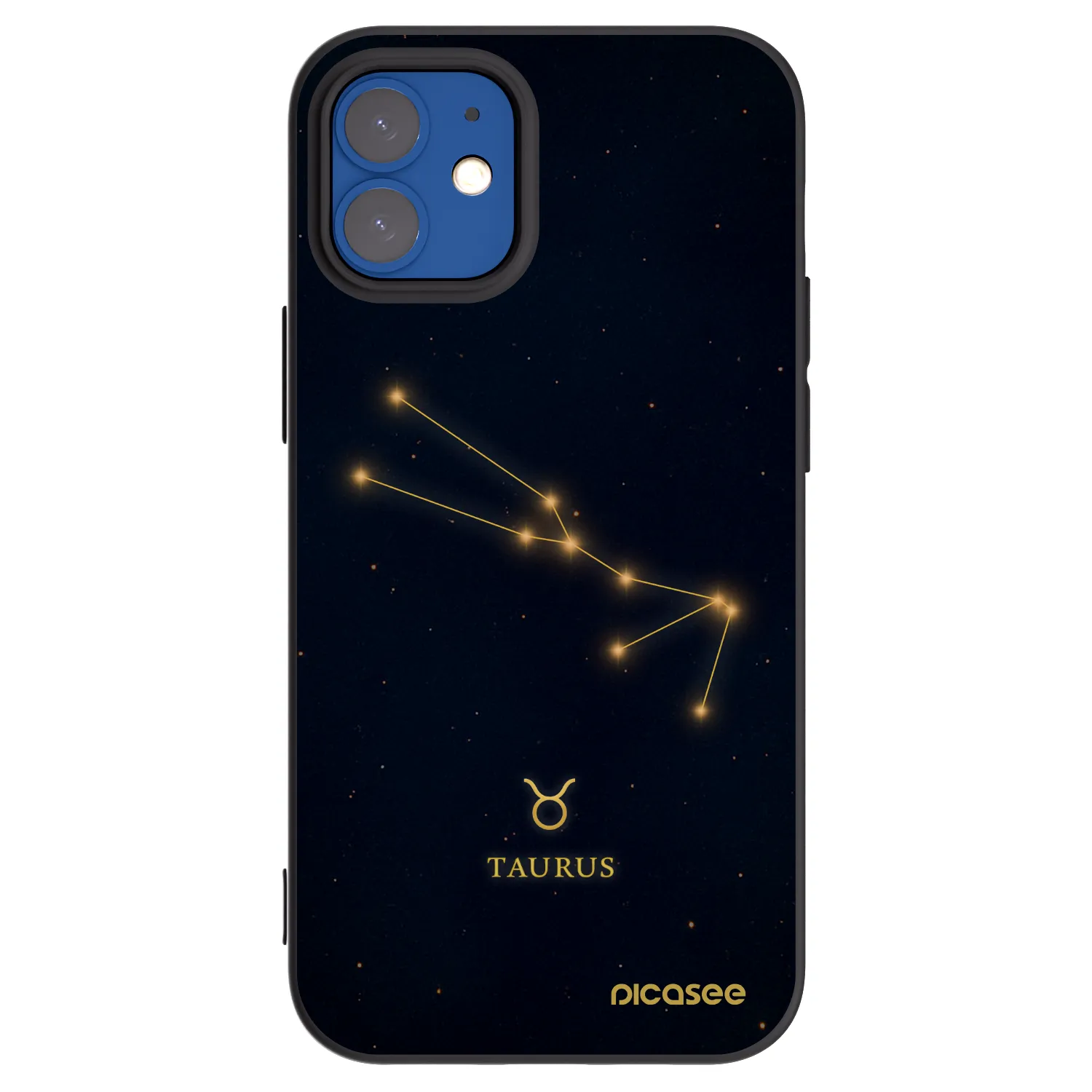 Picasee silikonski črni ovitek za Apple iPhone 12 mini - TAURUS
