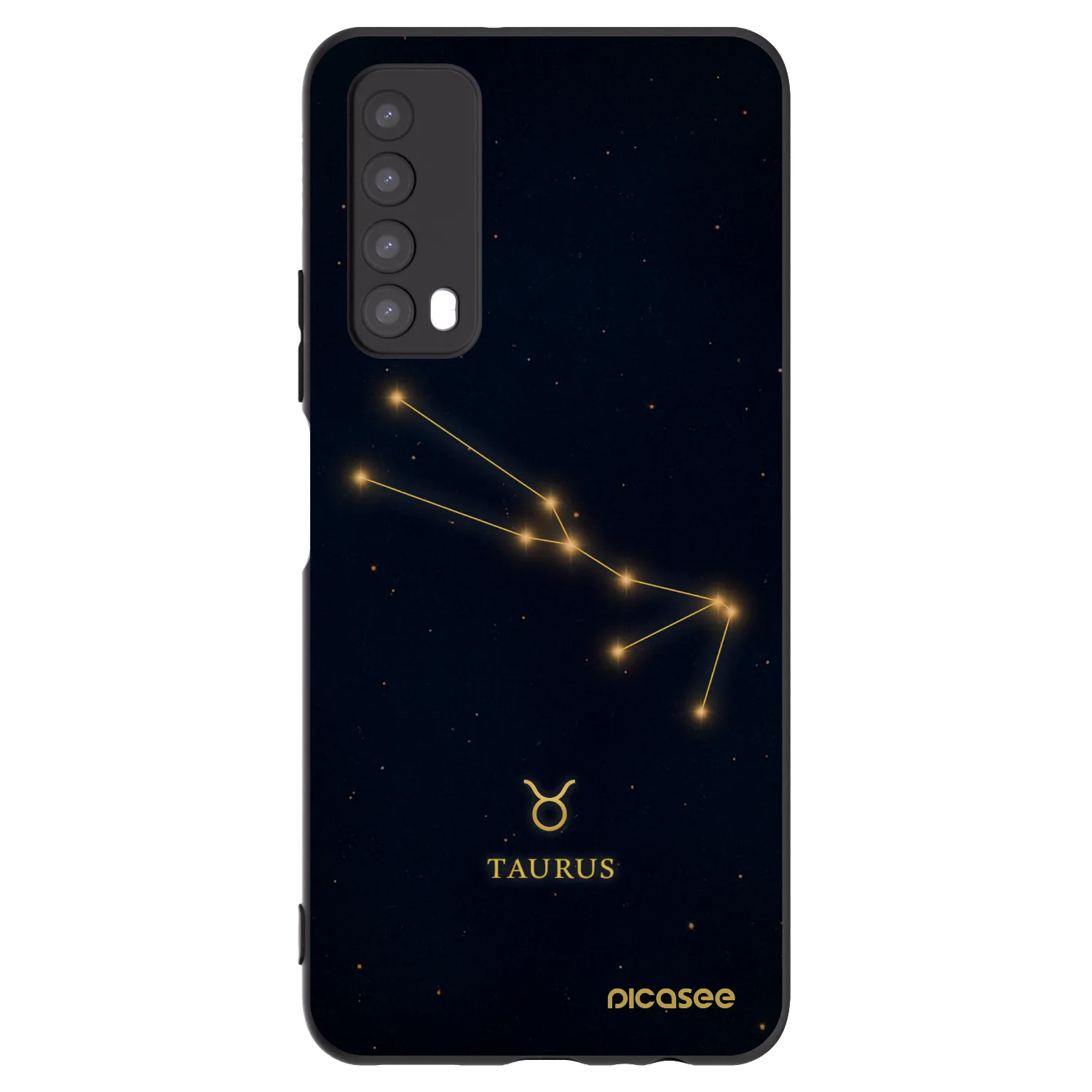 Picasee silikonski črni ovitek za Huawei P Smart 2021 - TAURUS