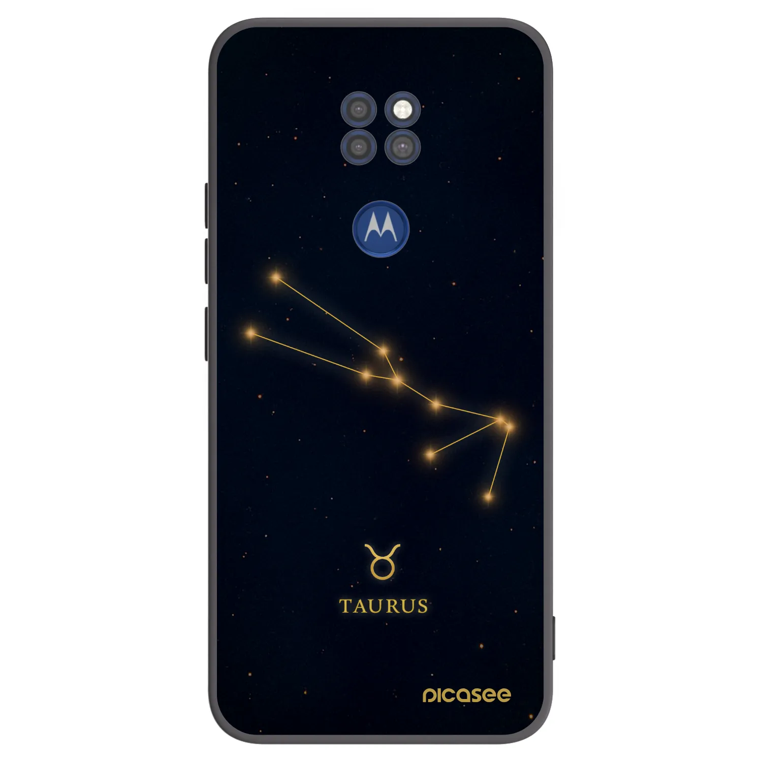 Picasee silikonski črni ovitek za Motorola Moto G9 Play - TAURUS