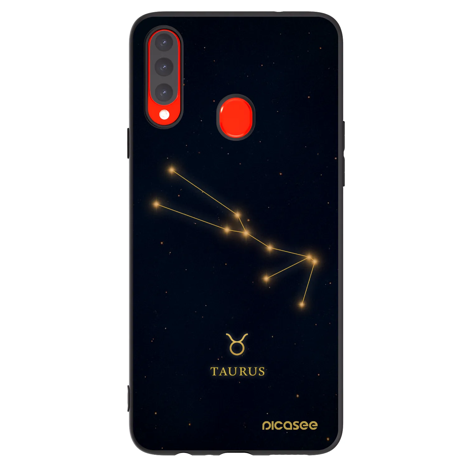 Picasee silikonski črni ovitek za Samsung Galaxy A20s - TAURUS