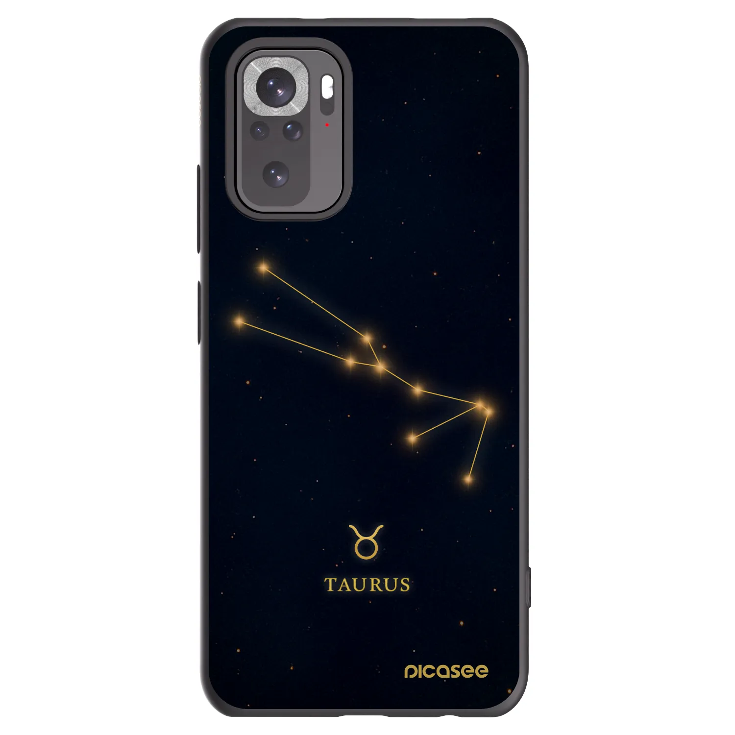 Picasee silikonski črni ovitek za Xiaomi Redmi Note 10S - TAURUS
