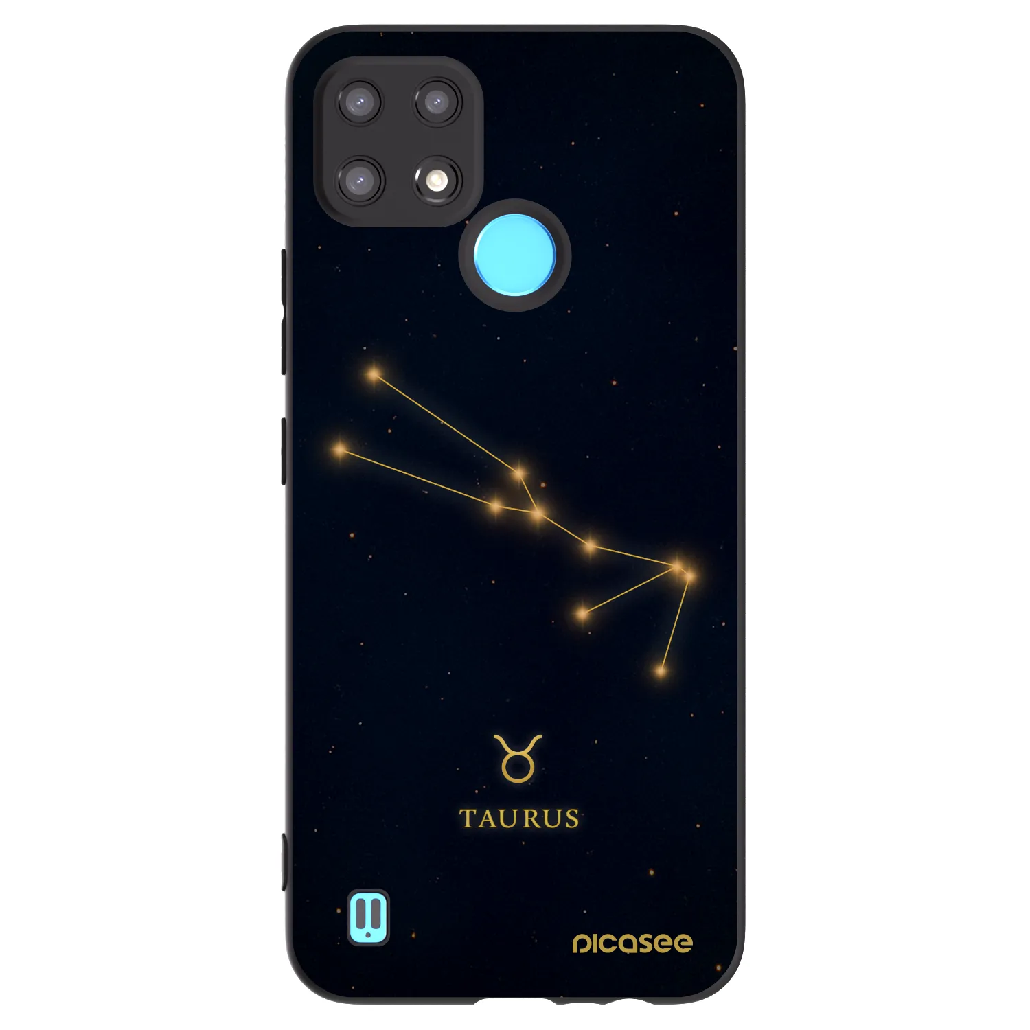 Picasee silikonski črni ovitek za Realme C21 - TAURUS