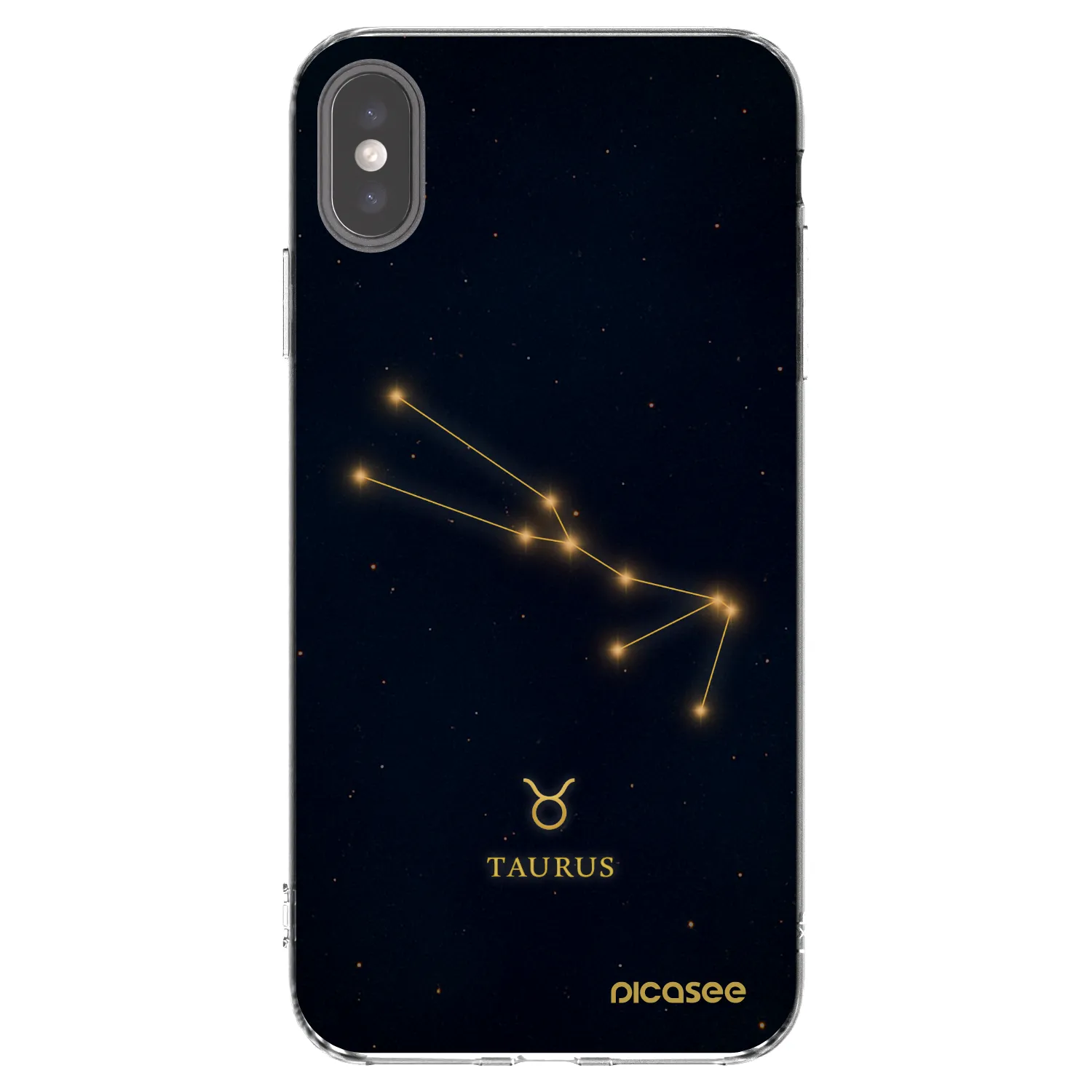 Picasee silikonski prozorni ovitek za Apple iPhone XS Max - TAURUS