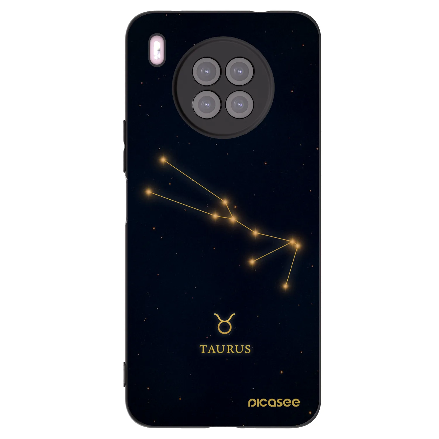 Picasee silikonski črni ovitek za Huawei Nova 8i - TAURUS