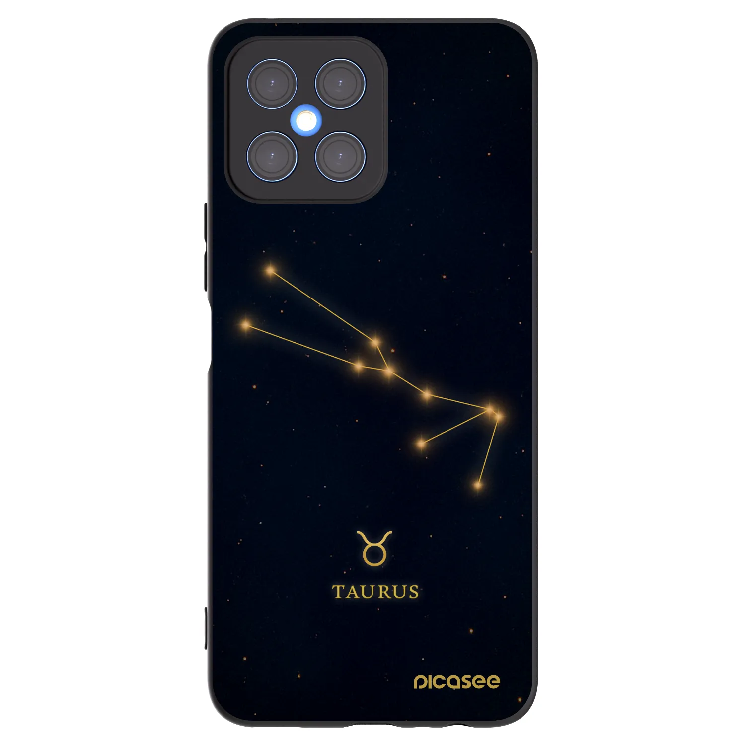 Picasee silikonski črni ovitek za Honor X8 4G - TAURUS