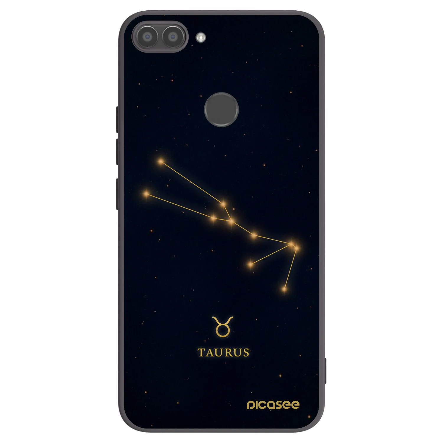 Picasee silikonski črni ovitek za Huawei P Smart - TAURUS