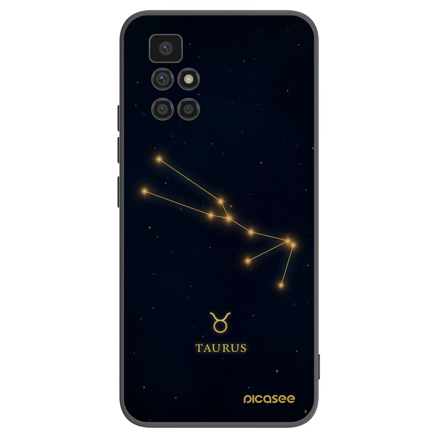 Picasee silikonski črni ovitek za Xiaomi Redmi 10 (2022) - TAURUS