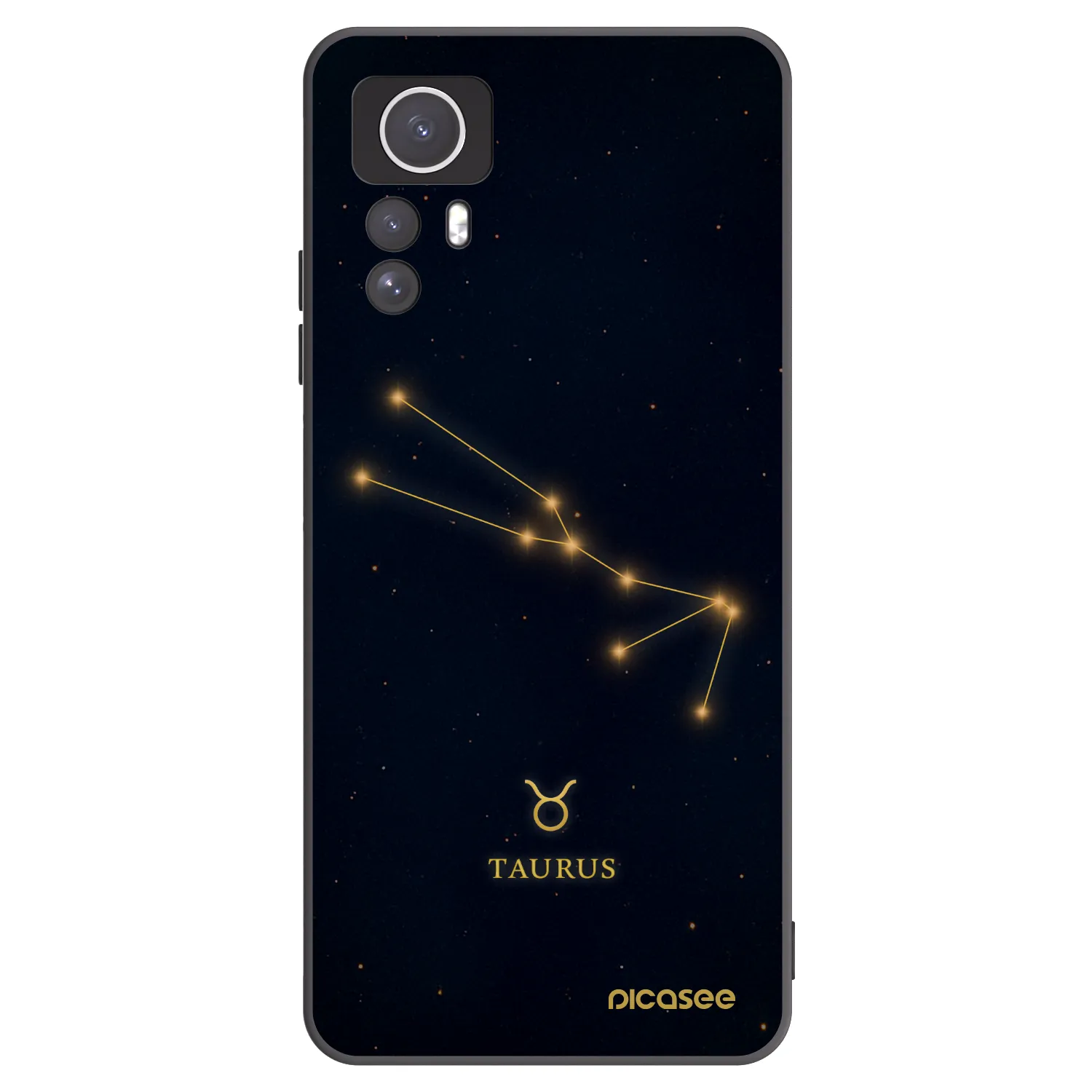 Picasee silikonski črni ovitek za Xiaomi Redmi Note 12S - TAURUS