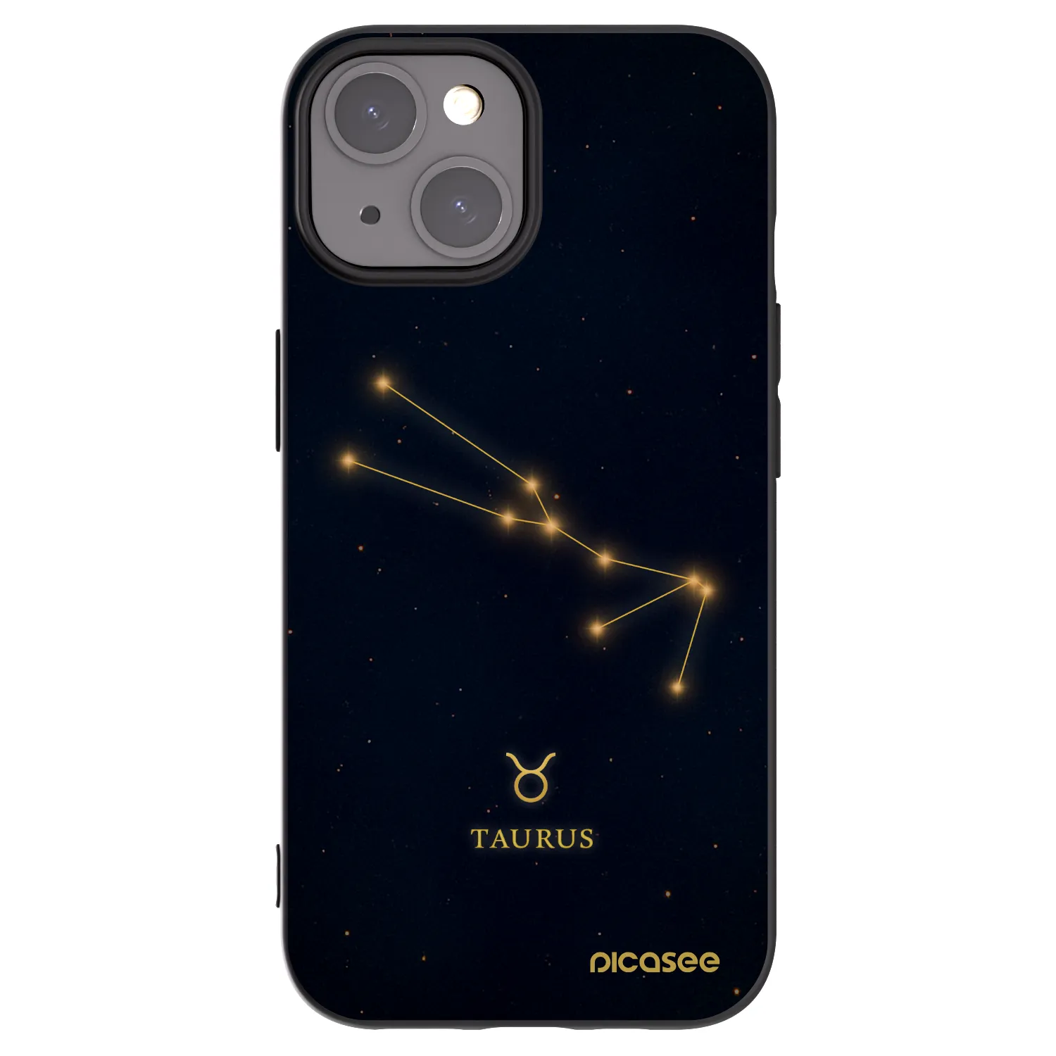 Picasee silikonski črni ovitek za Apple iPhone 15 - TAURUS