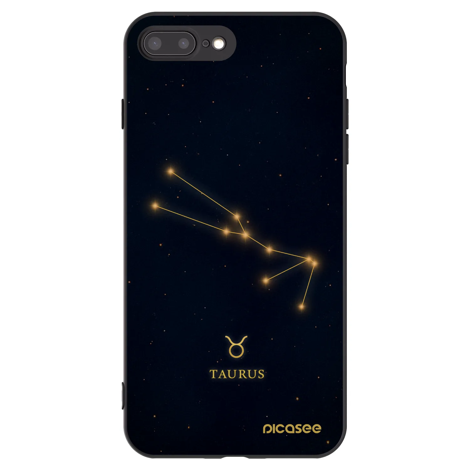 Picasee silikonski črni ovitek za Apple iPhone 8 Plus - TAURUS