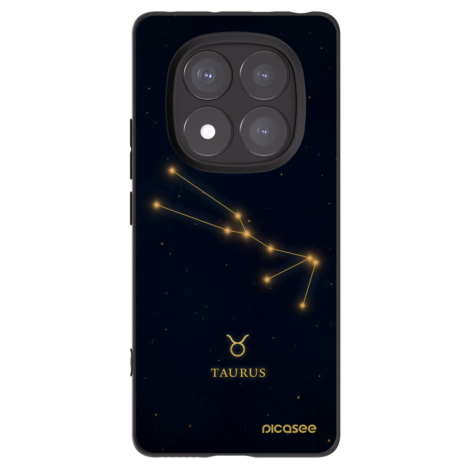 Picasee silikonski črni ovitek za Xiaomi Redmi Note 14 Pro 5G - TAURUS