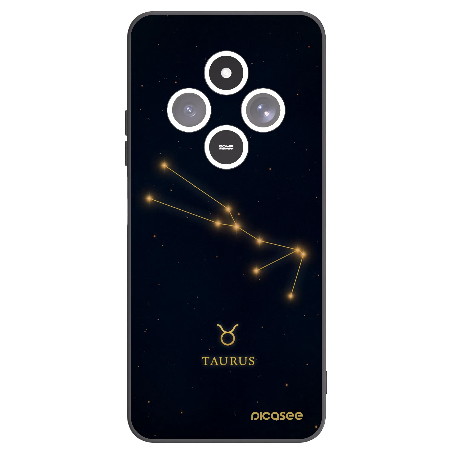Picasee silikonski črni ovitek za Xiaomi Redmi 14C - TAURUS