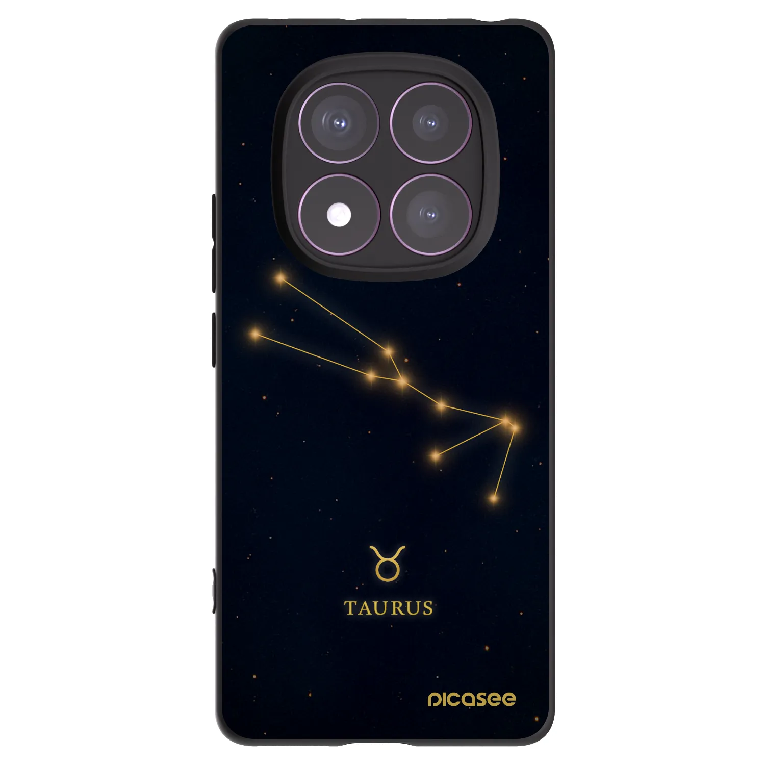 Picasee silikonski črni ovitek za Xiaomi Redmi Note 14 Pro 4G - TAURUS