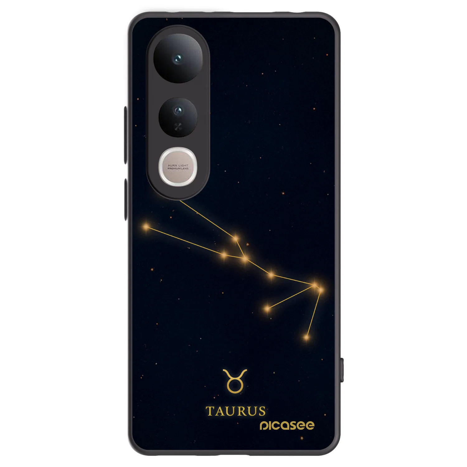 Picasee silikonski črni ovitek za Vivo V50 Lite 5G - TAURUS