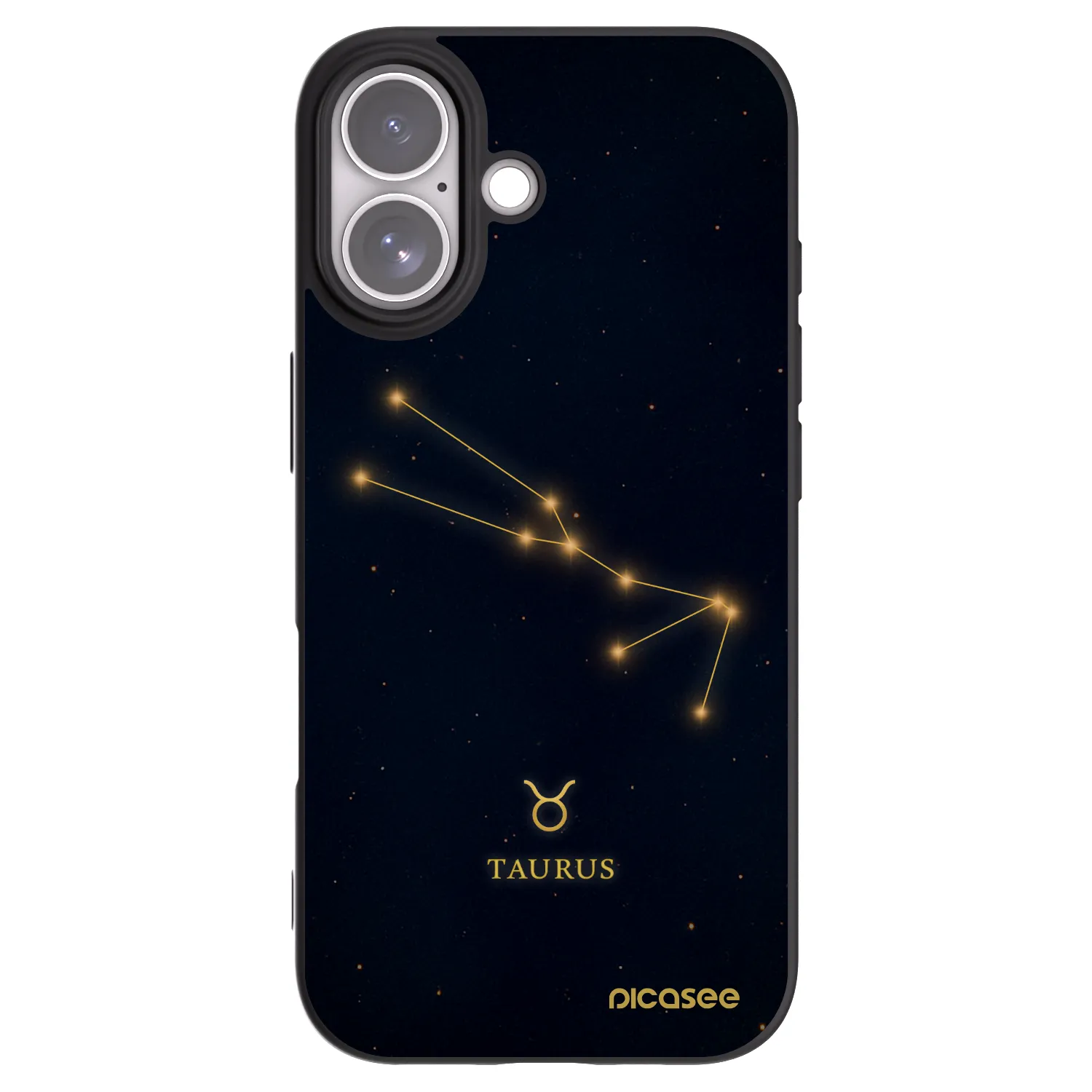 Picasee silikonski črni ovitek za Apple iPhone 17 - TAURUS