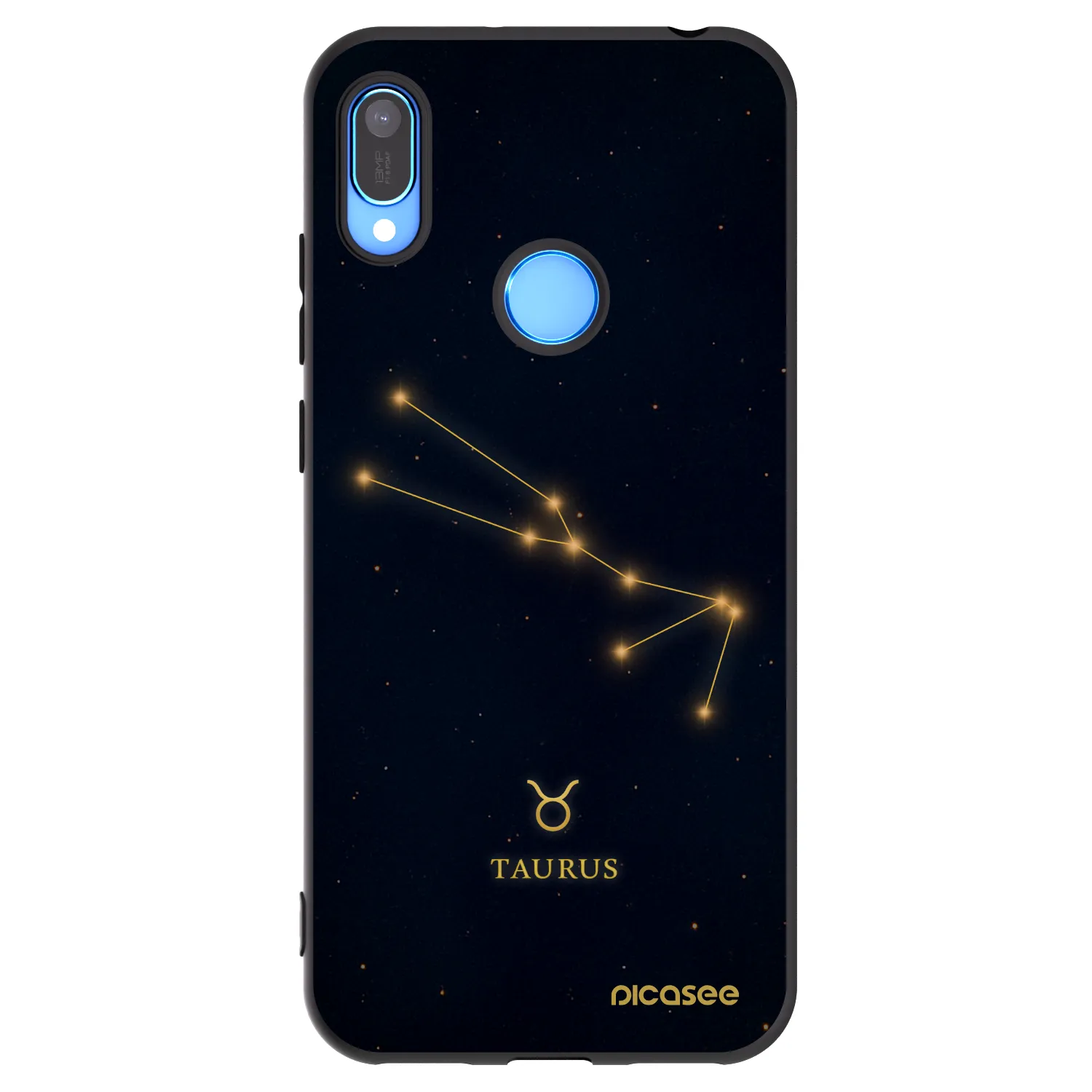 Picasee silikonski črni ovitek za Huawei Y6 2019 - TAURUS