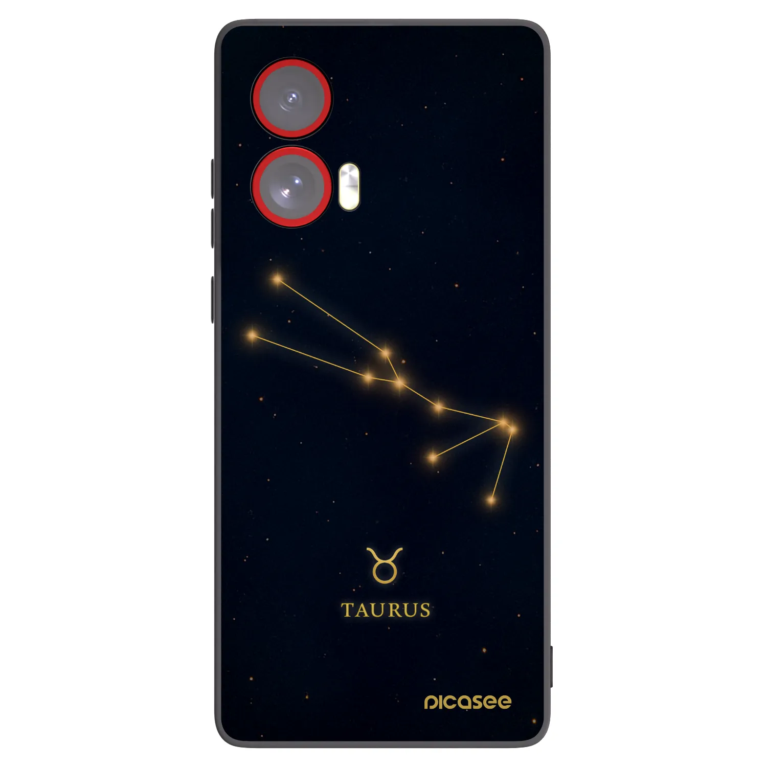 Picasee silikonski črni ovitek za Motorola Edge 50 Fusion - TAURUS