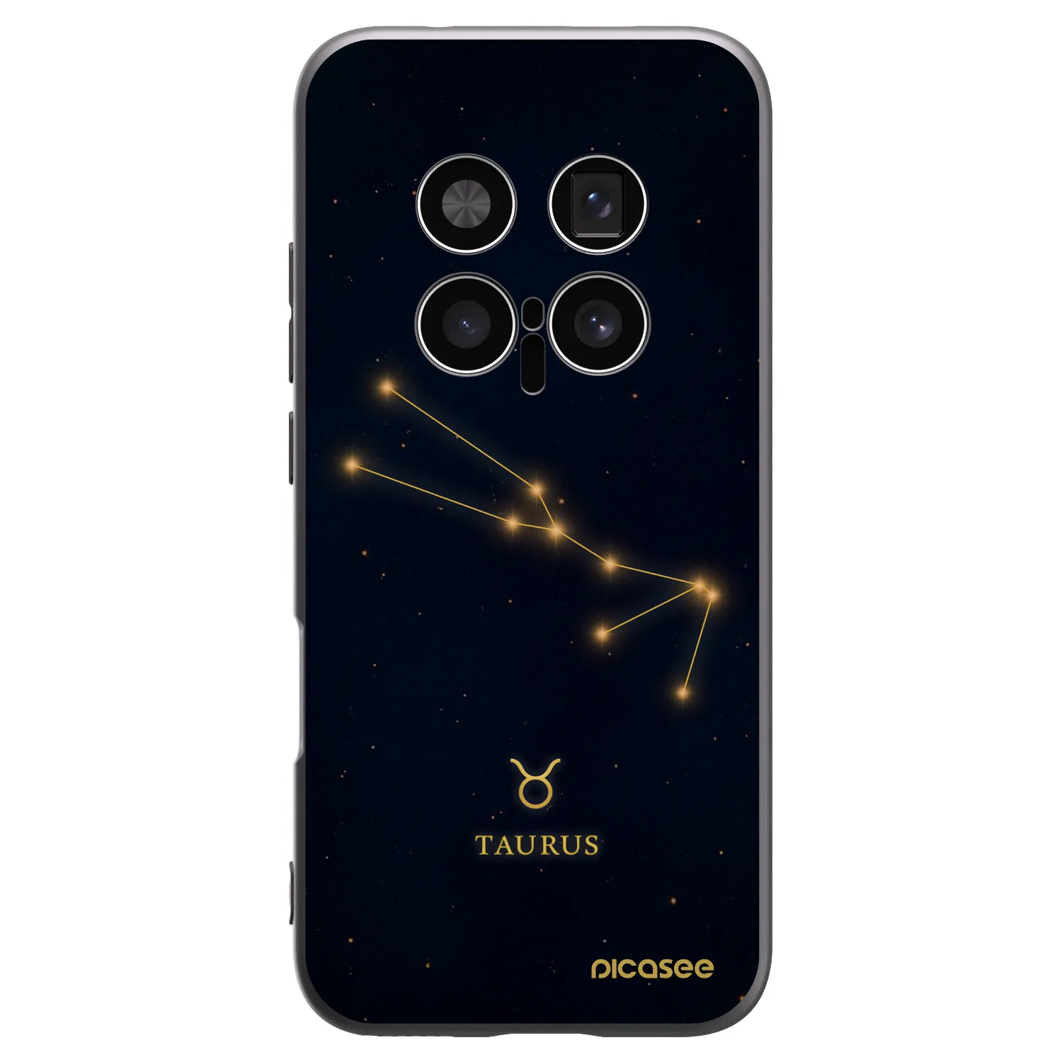 Picasee silikonski črni ovitek za Honor Magic8 Pro 5G - TAURUS