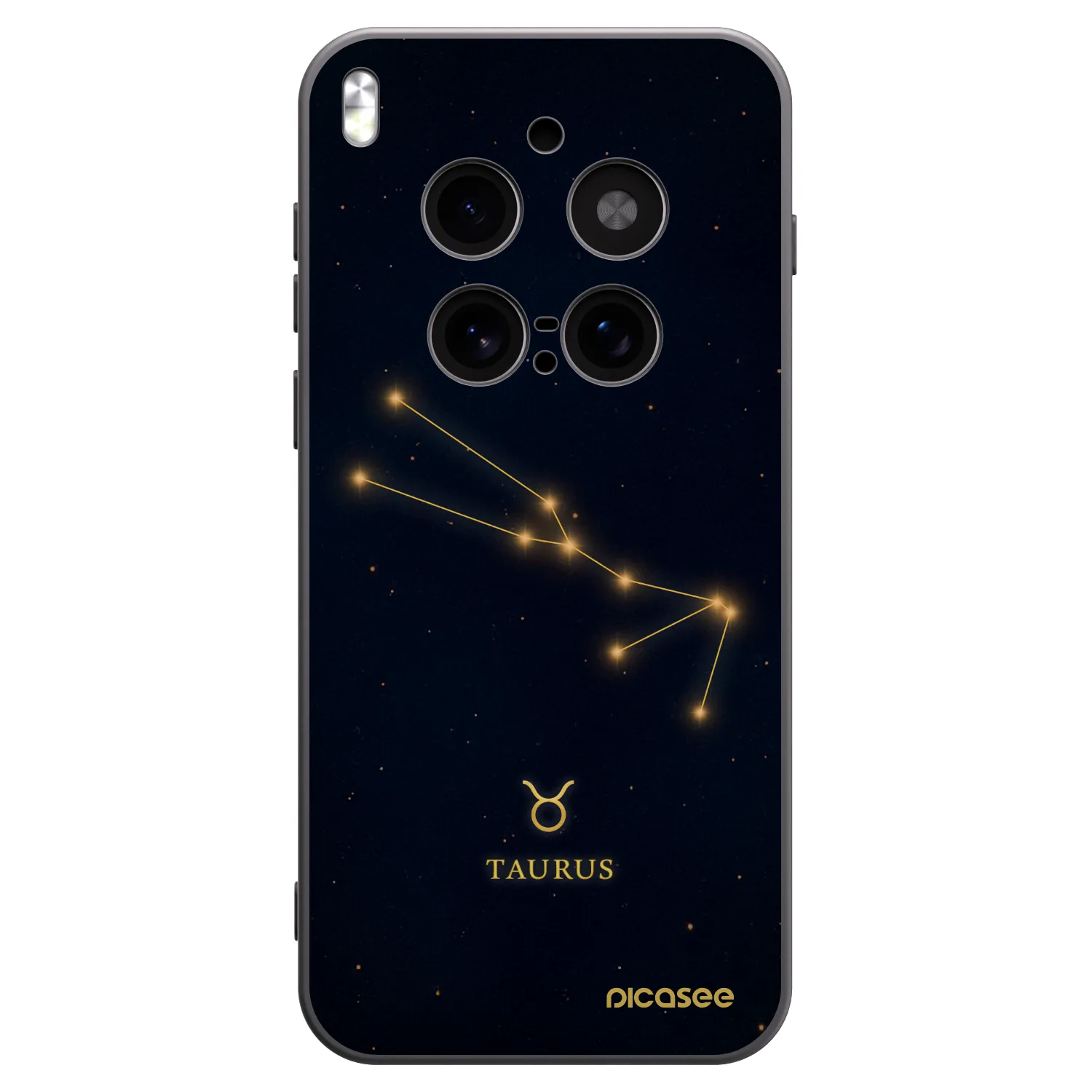 Picasee silikonski črni ovitek za Vivo X300 Pro - TAURUS