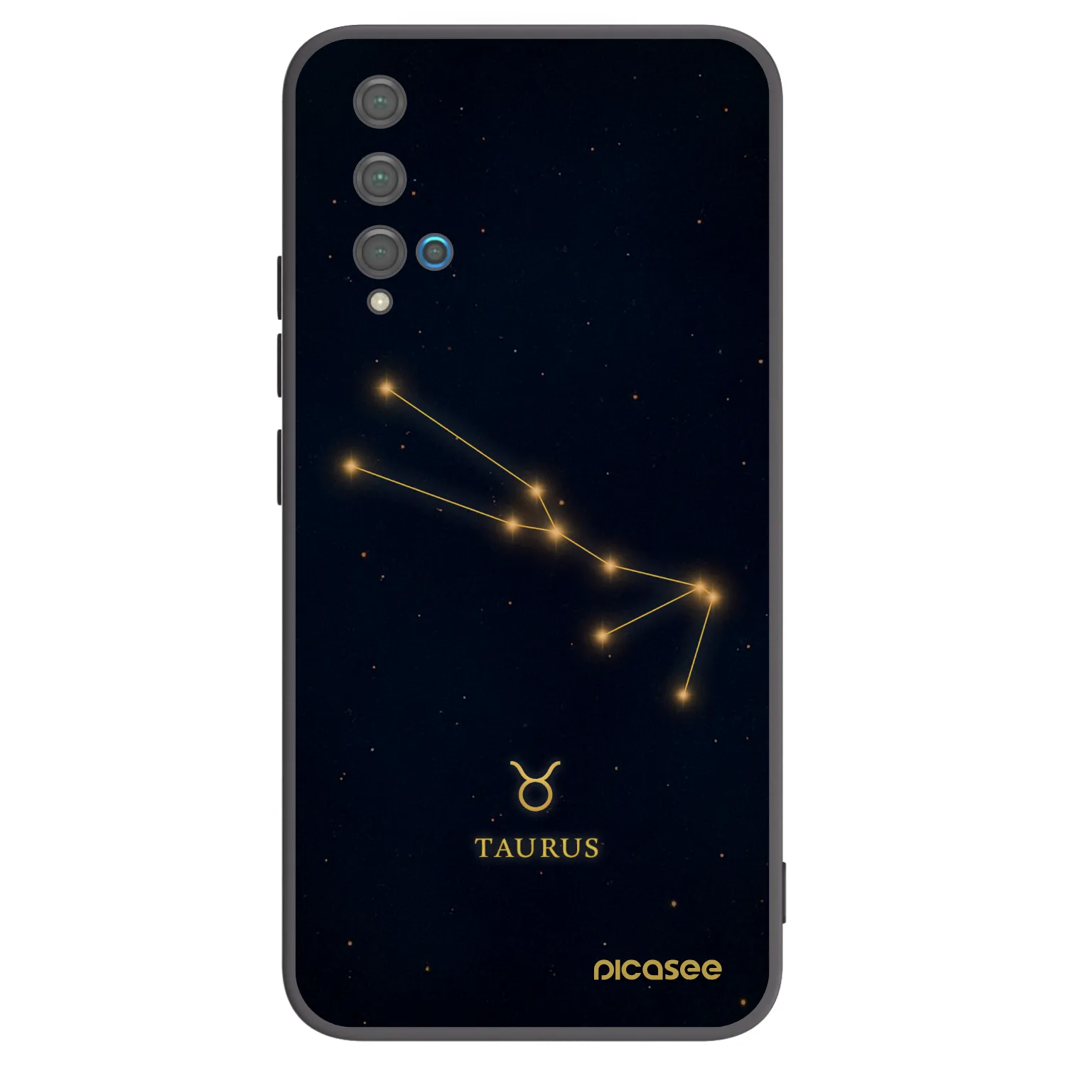 Picasee silikonski črni ovitek za Huawei Nova 5T - TAURUS