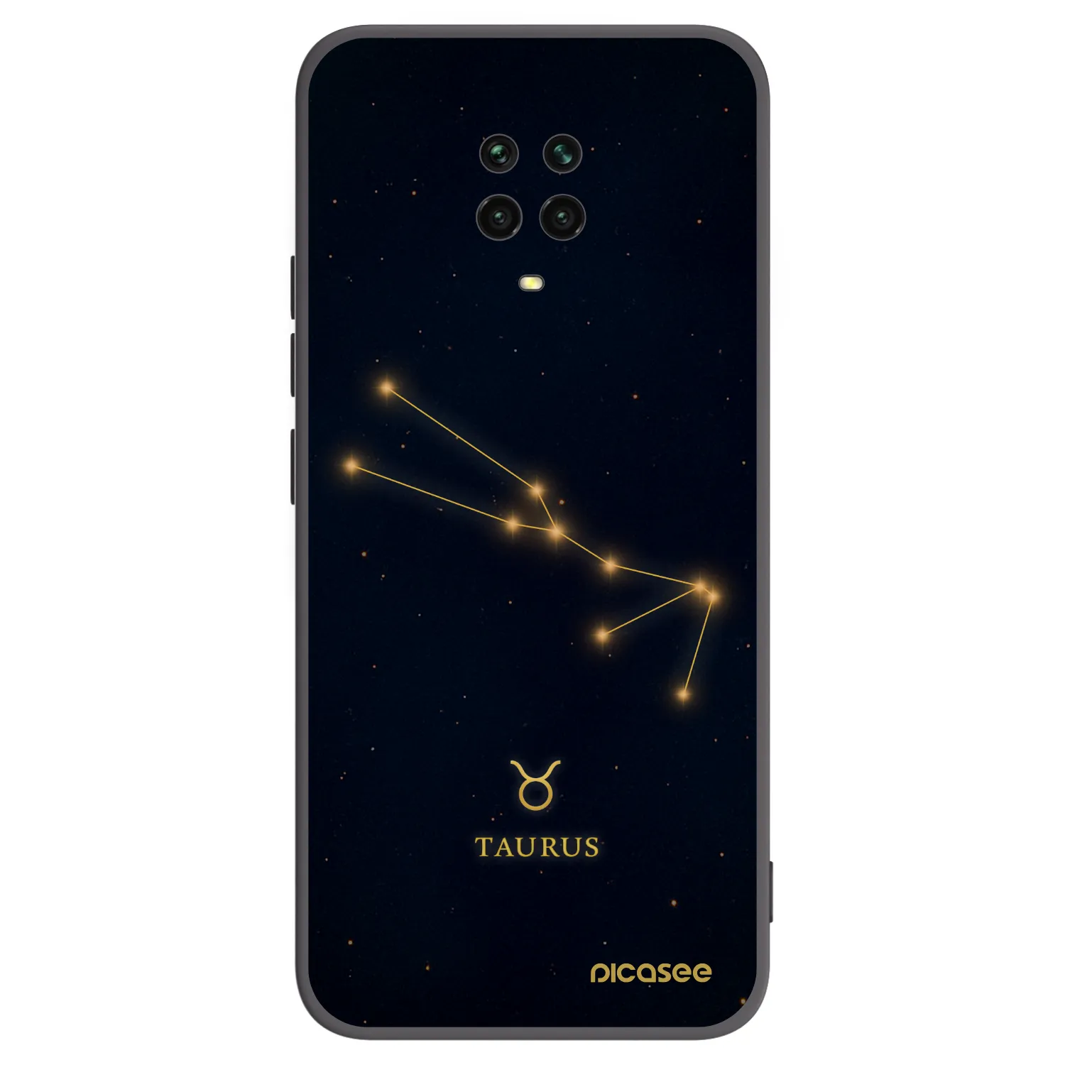 Picasee silikonski črni ovitek za Xiaomi Redmi Note 9 Pro - TAURUS