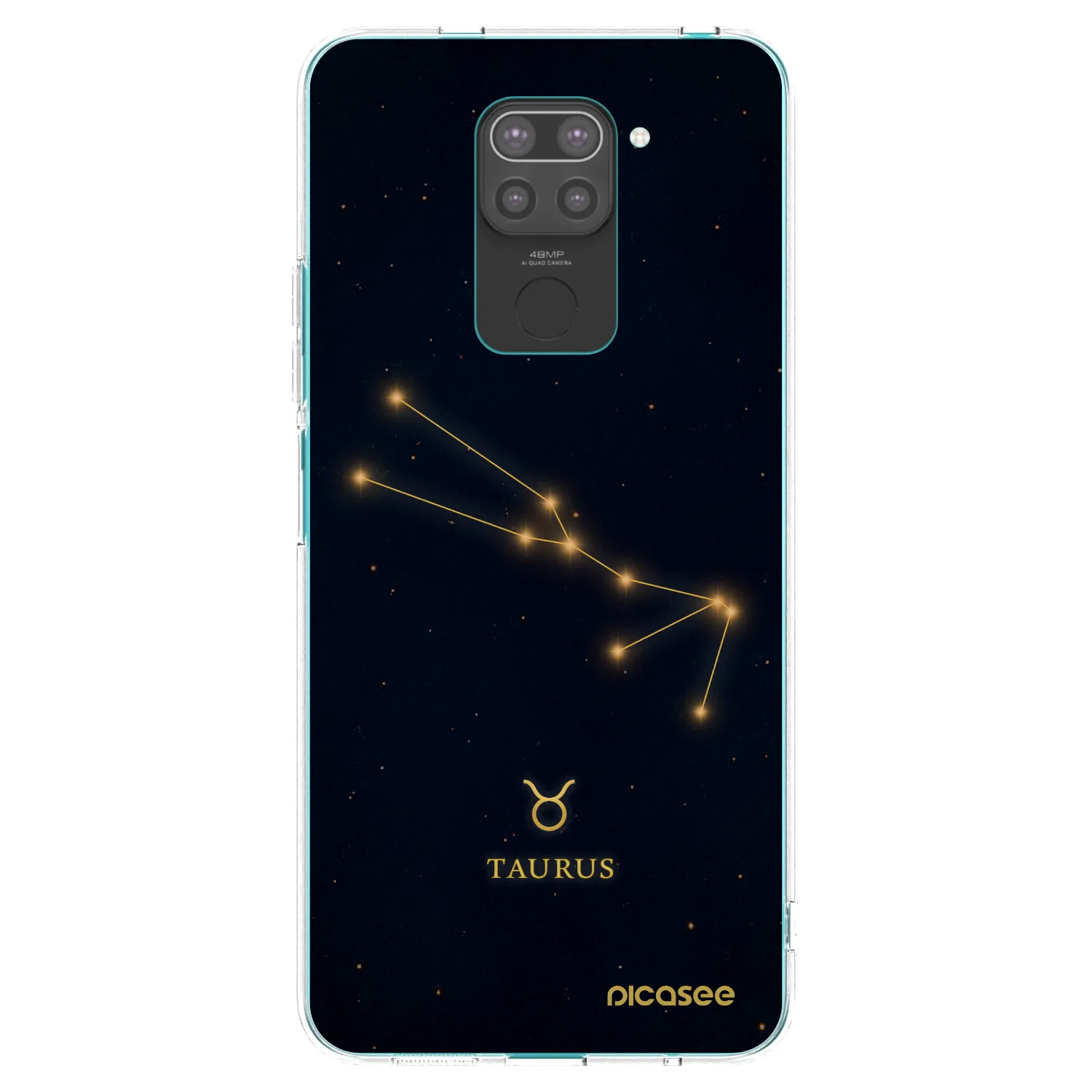 Picasee silikonski črni ovitek za Xiaomi Redmi Note 9 - TAURUS