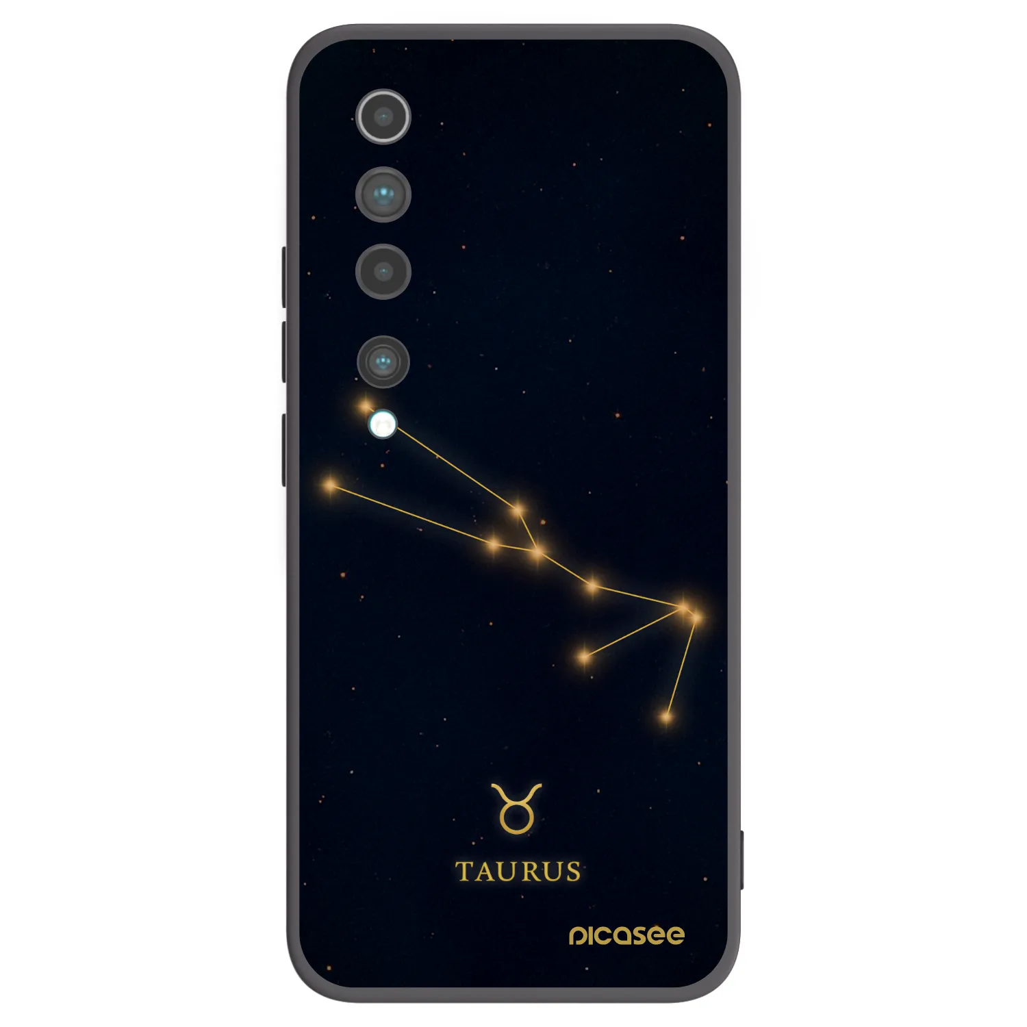Picasee silikonski črni ovitek za Xiaomi Mi 10 - TAURUS