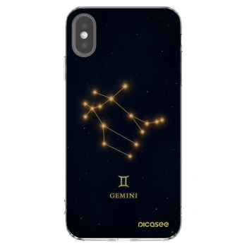 Picasee silikonski prozorni ovitek za Apple iPhone XS Max - GEMINI