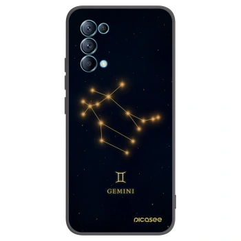 Picasee silikonski črni ovitek za OPPO Reno 5 5G - GEMINI